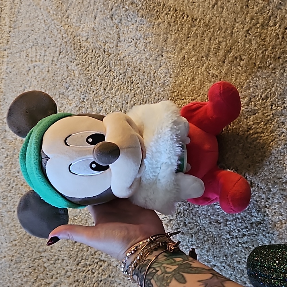 Rare Christmas Mickey baby plush